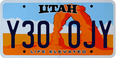 UT license plate Y300JY