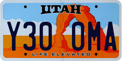 UT license plate Y300MA