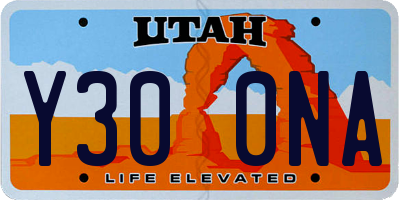 UT license plate Y300NA