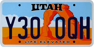 UT license plate Y300QH