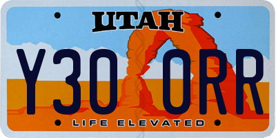 UT license plate Y300RR