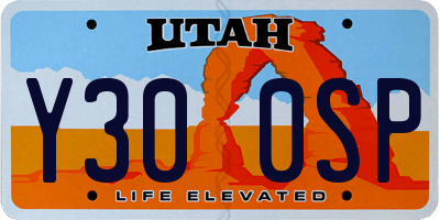 UT license plate Y300SP