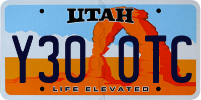 UT license plate Y300TC