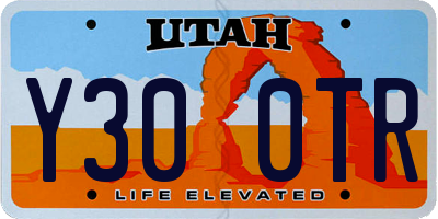 UT license plate Y300TR