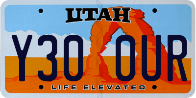 UT license plate Y300UR