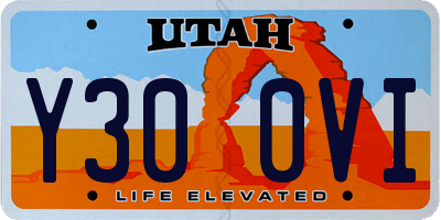 UT license plate Y300VI