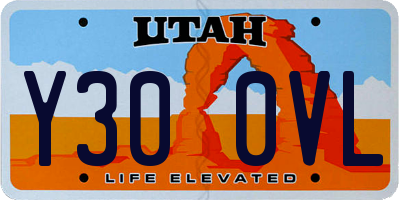 UT license plate Y300VL