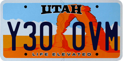 UT license plate Y300VM