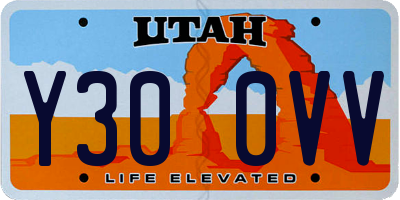 UT license plate Y300VV