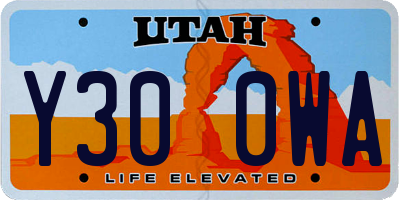 UT license plate Y300WA