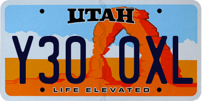 UT license plate Y300XL