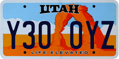 UT license plate Y300YZ
