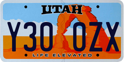 UT license plate Y300ZX
