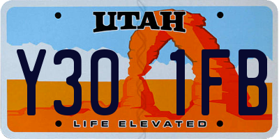 UT license plate Y301FB