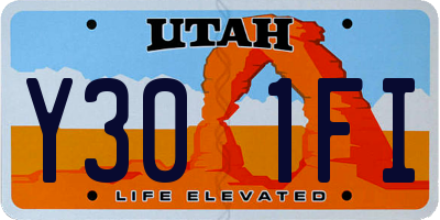 UT license plate Y301FI