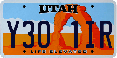 UT license plate Y301IR