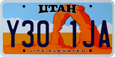 UT license plate Y301JA