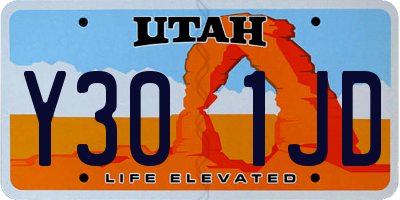 UT license plate Y301JD