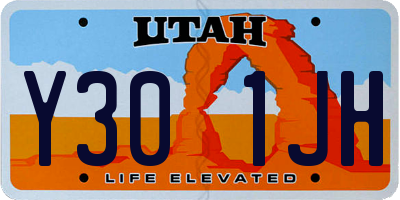 UT license plate Y301JH