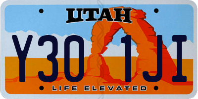UT license plate Y301JI