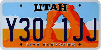 UT license plate Y301JJ