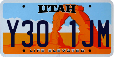 UT license plate Y301JM