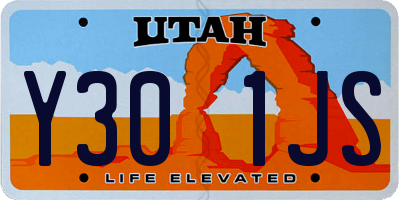 UT license plate Y301JS