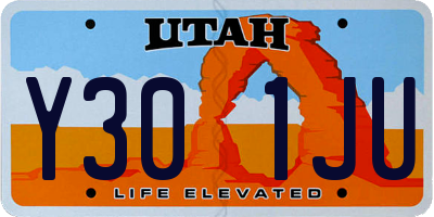 UT license plate Y301JU