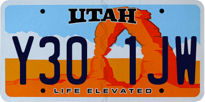 UT license plate Y301JW