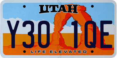 UT license plate Y301QE