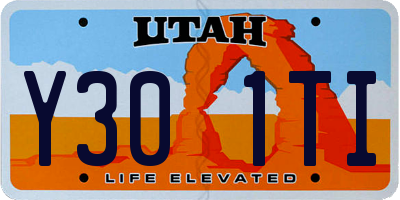 UT license plate Y301TI