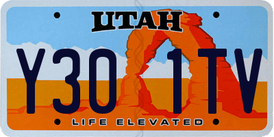 UT license plate Y301TV