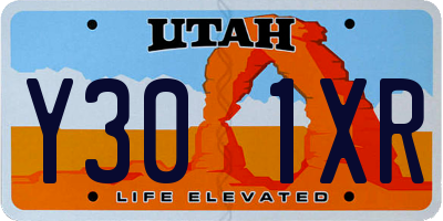 UT license plate Y301XR