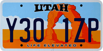 UT license plate Y301ZP