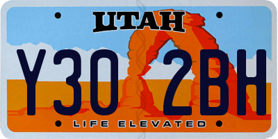 UT license plate Y302BH