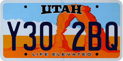 UT license plate Y302BQ
