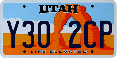 UT license plate Y302CP
