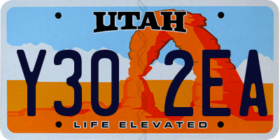 UT license plate Y302EA