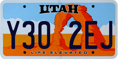 UT license plate Y302EJ