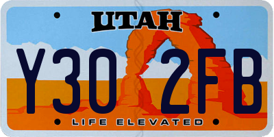 UT license plate Y302FB