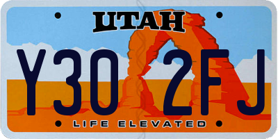 UT license plate Y302FJ