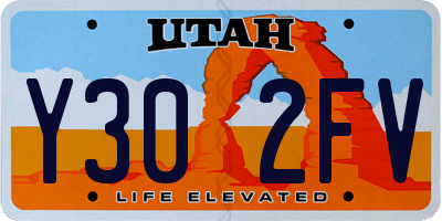 UT license plate Y302FV