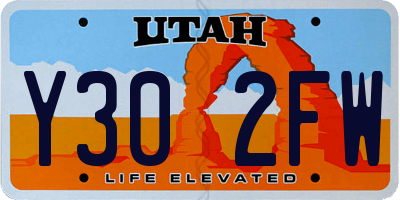 UT license plate Y302FW