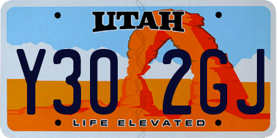 UT license plate Y302GJ