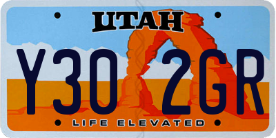 UT license plate Y302GR