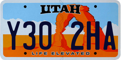 UT license plate Y302HA