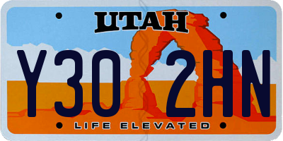 UT license plate Y302HN