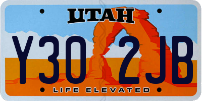 UT license plate Y302JB