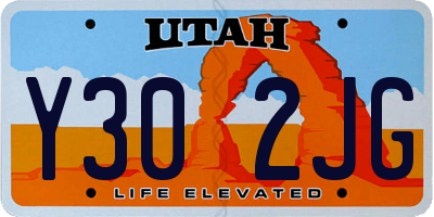 UT license plate Y302JG