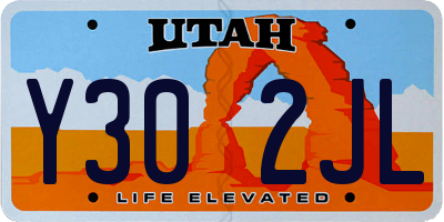 UT license plate Y302JL